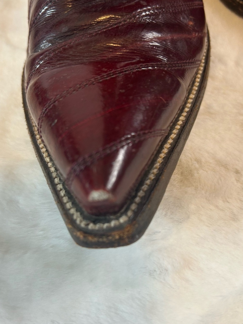 Indomables Boots Men 9.5  oxblood leather western cowboy boots Made in Mexico - Picture 11 of 14